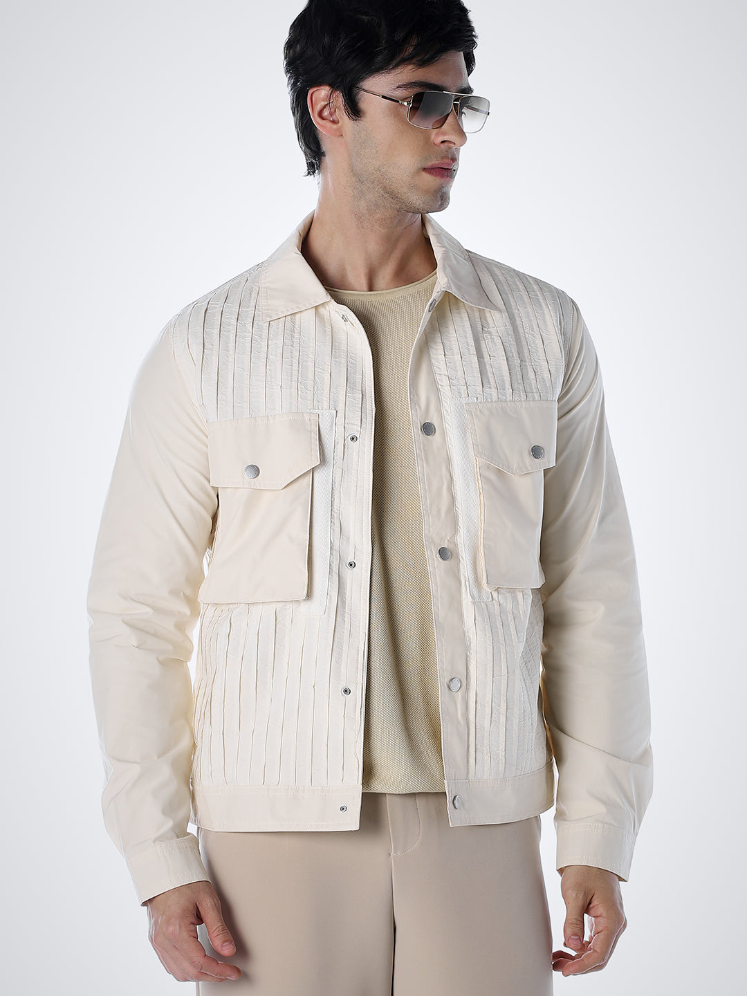 Oversized Chest Pockets Utility Jacket