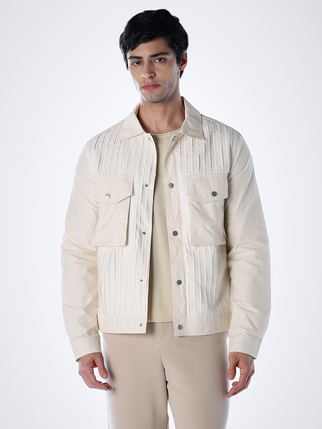 Oversized Chest Pockets Utility Jacket