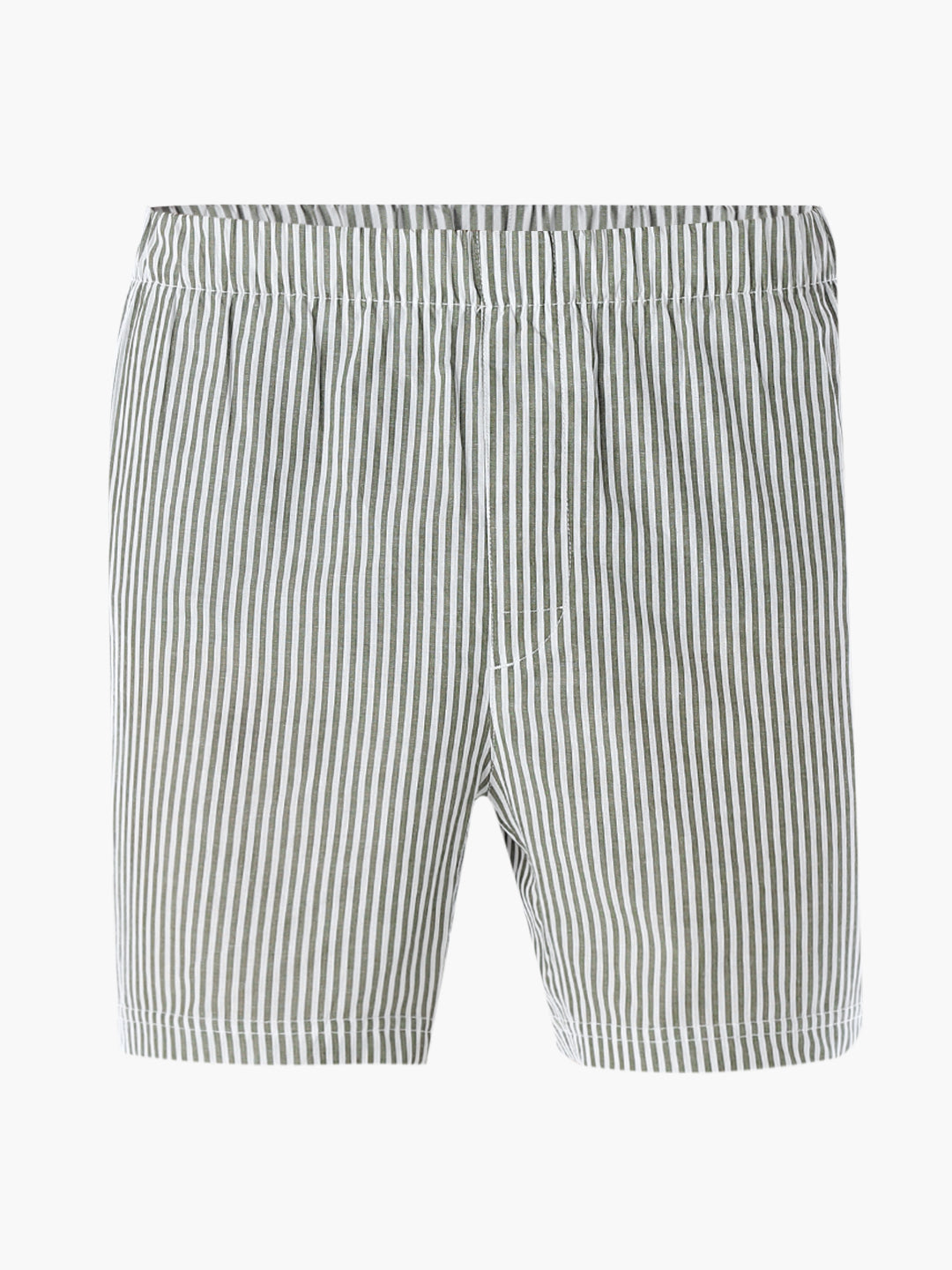 Grey Striped Cotton Boxers