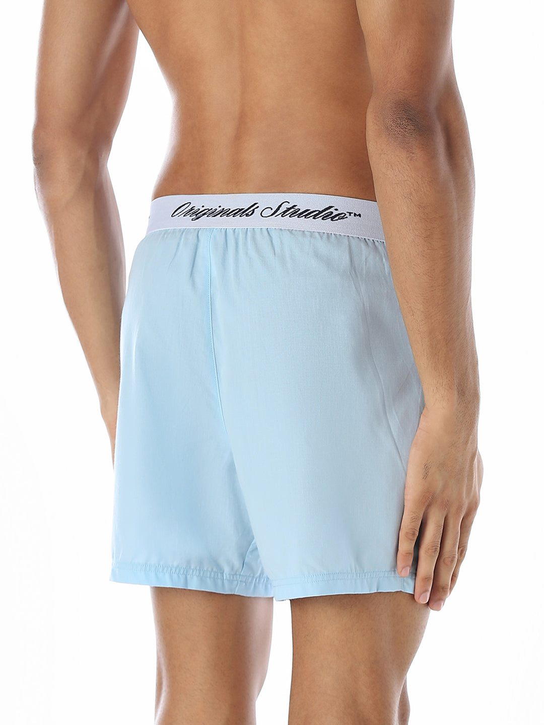 Light Blue Logo Waistband Boxers
