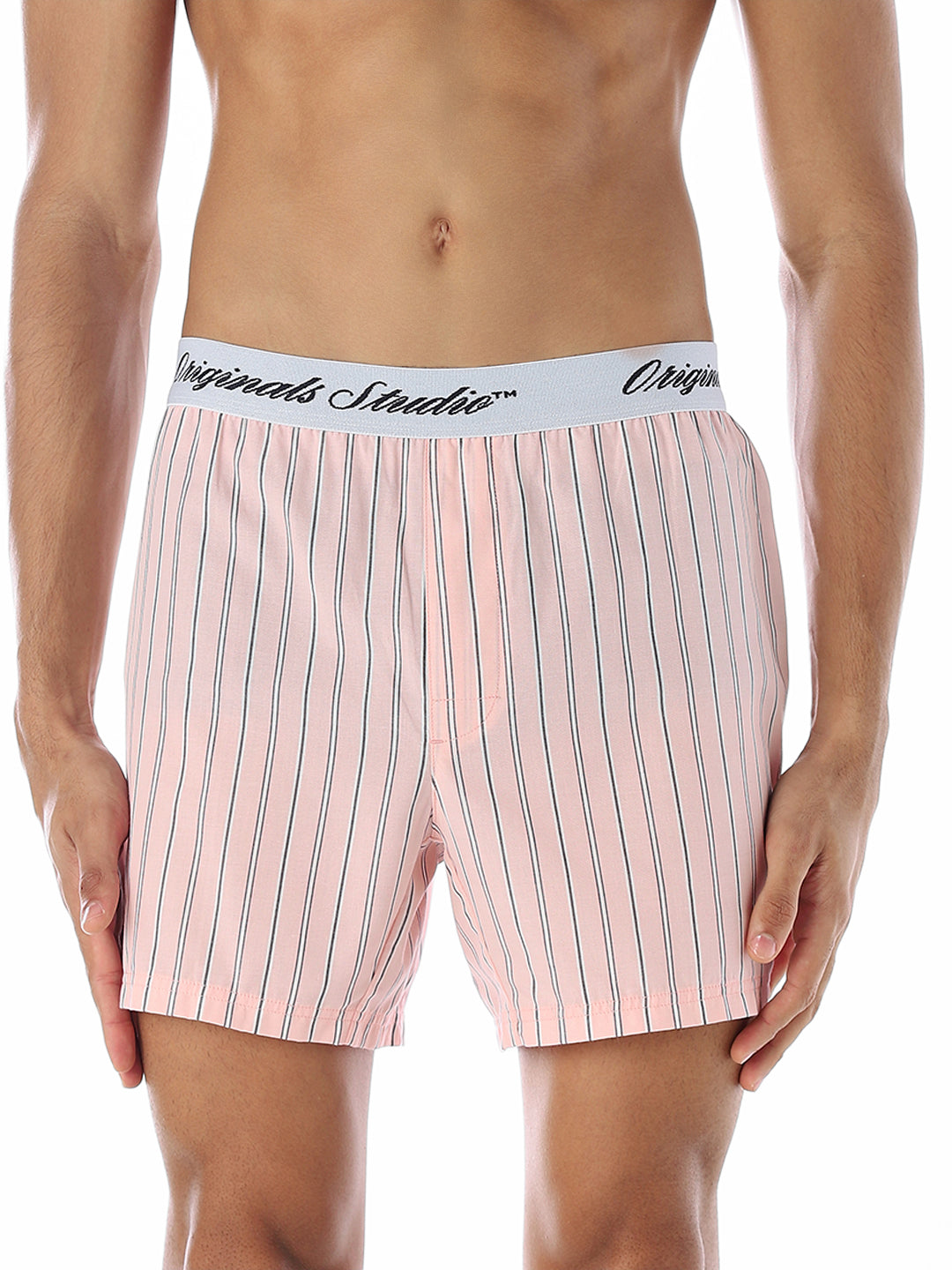 Pink Striped Boxers - S