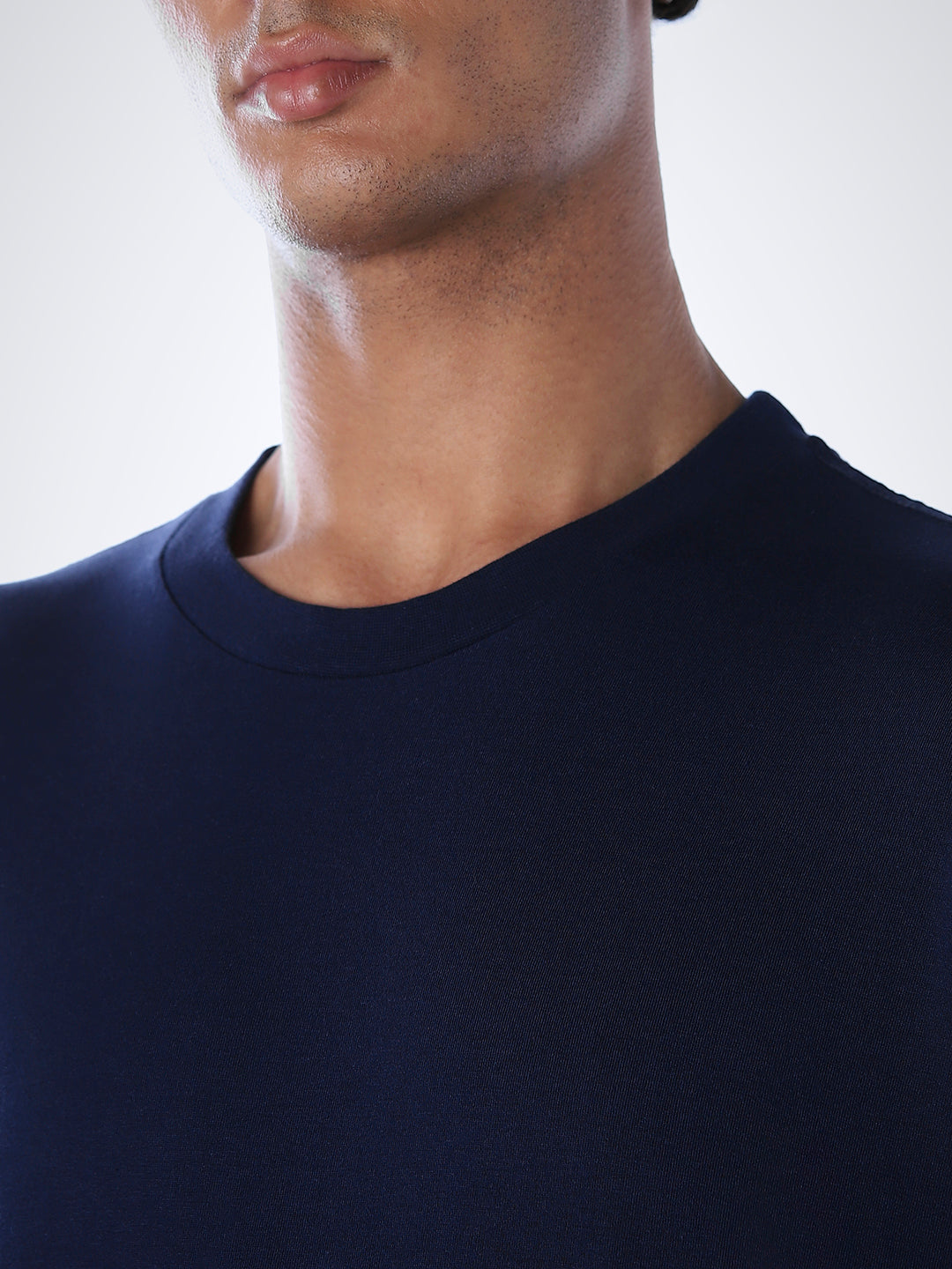 Cotton T-shirt & Pyjamas Set - Dark Blue