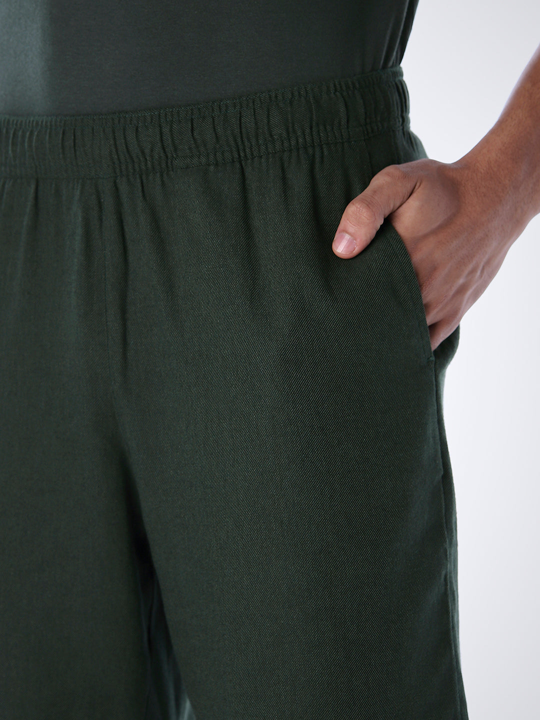 T-Shirt & Shorts Loungewear Set - Dark Green