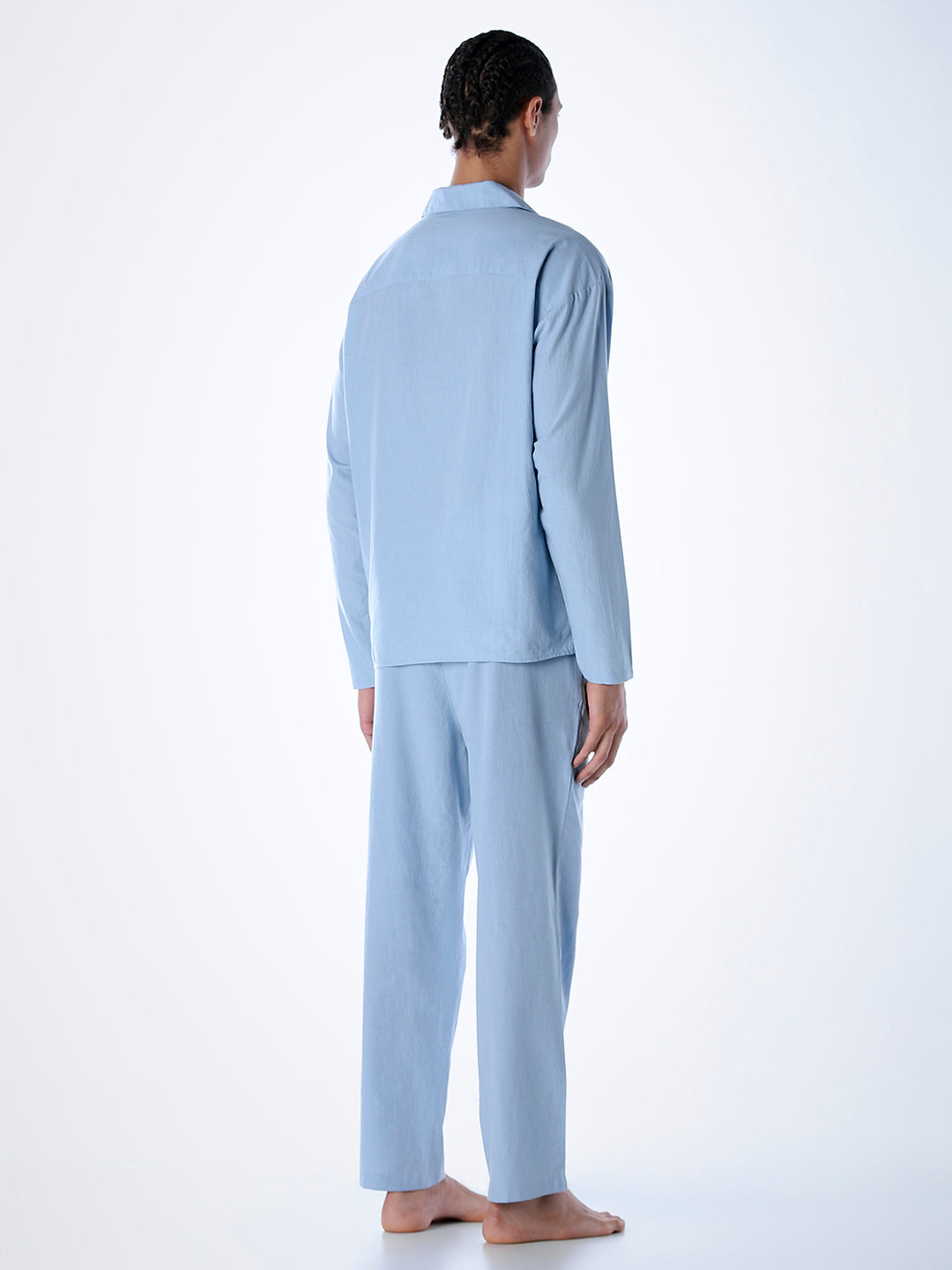 Sky Blue Shirt & Pyjama Set