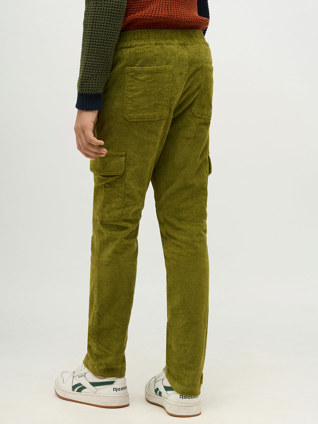 Boys Olive Green Corduroy Pants