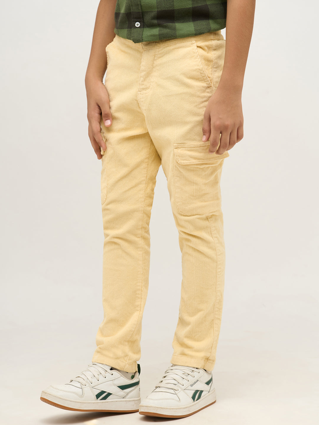 Boys Beige Corduroy Pants