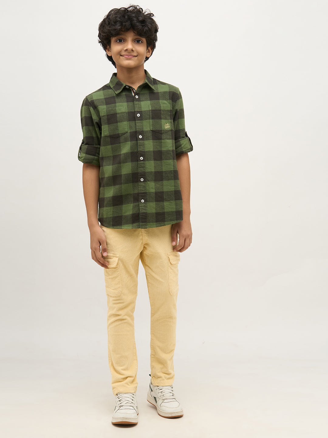 Boys Beige Corduroy Pants