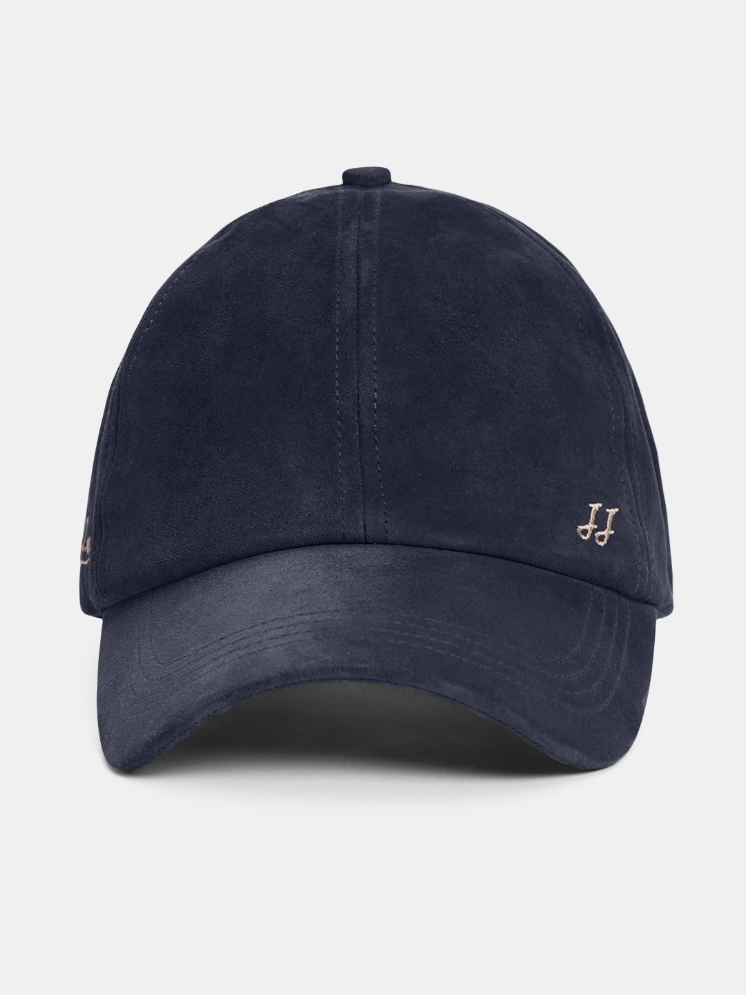 Premium Suede Logo Cap - Navy Blue