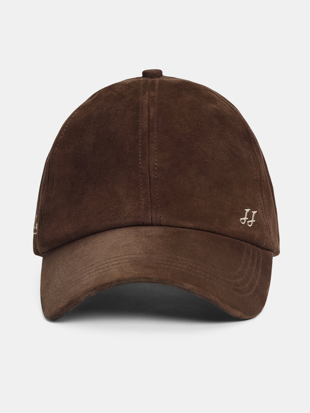 Premium Suede Logo Cap - Brown