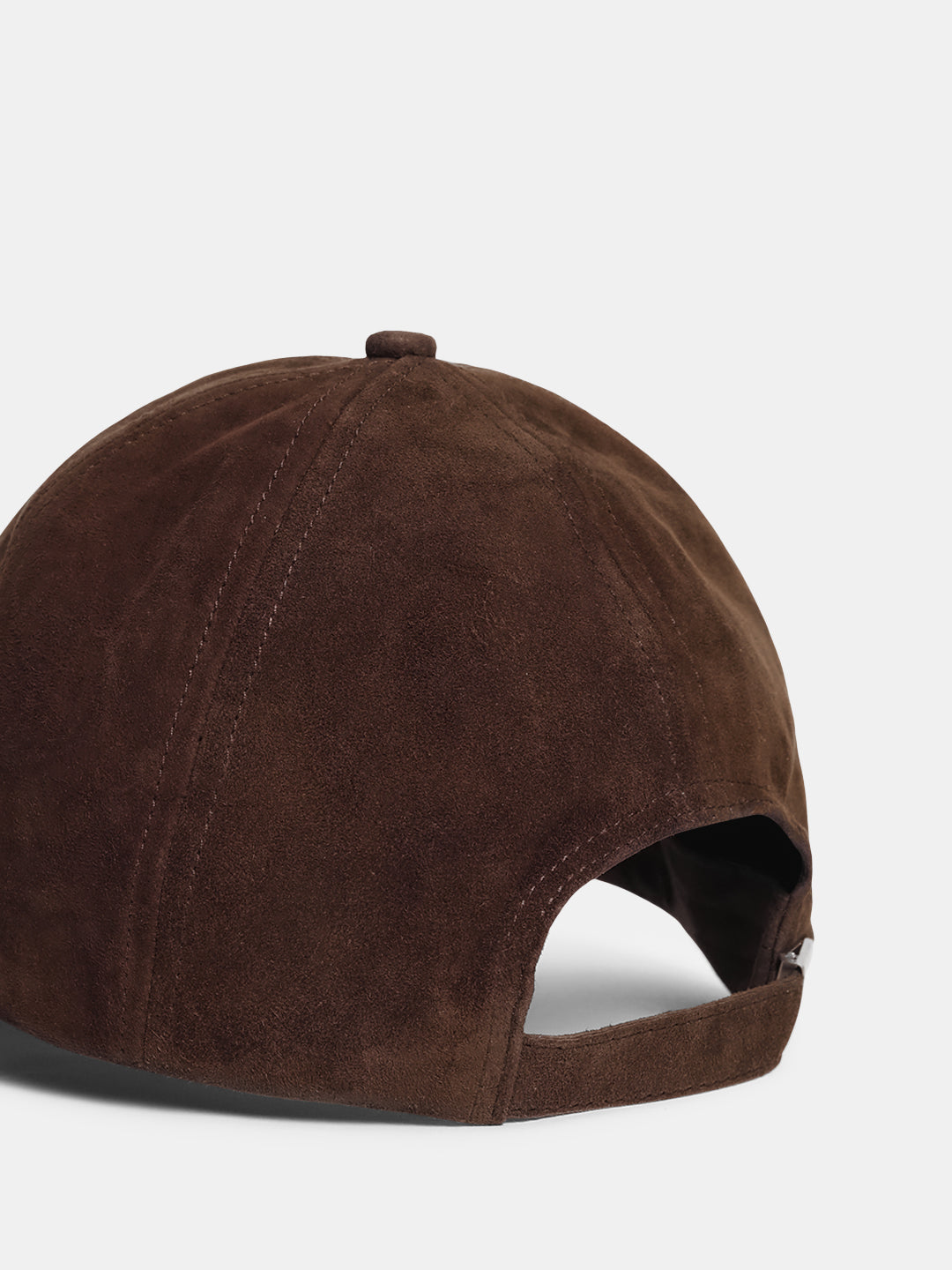 Premium Suede Logo Cap - Brown