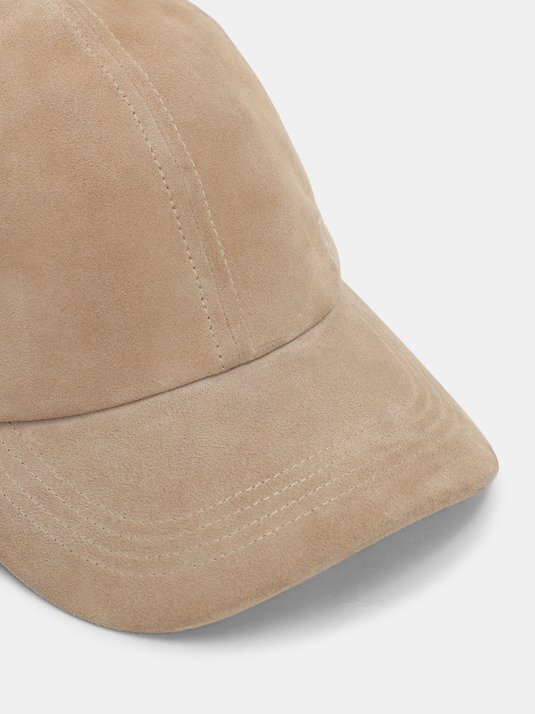 Premium Suede Logo Cap - Beige