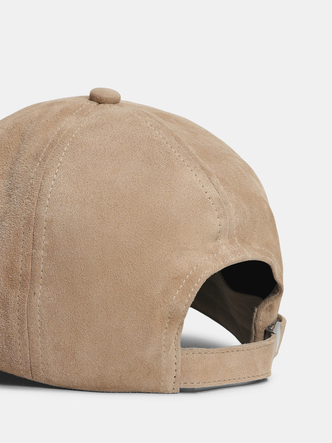 Premium Suede Logo Cap - Beige