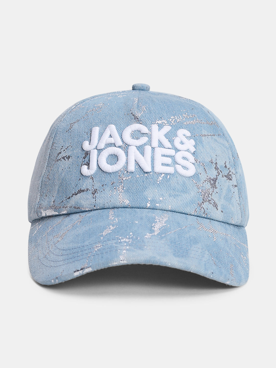 Foil Detail Denim Cap - Free Size