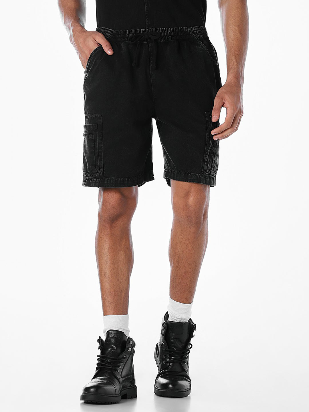Cotton Utility Shorts - S