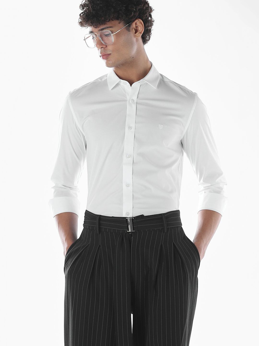 Poplin Stretch Slim Fit Shirt - S