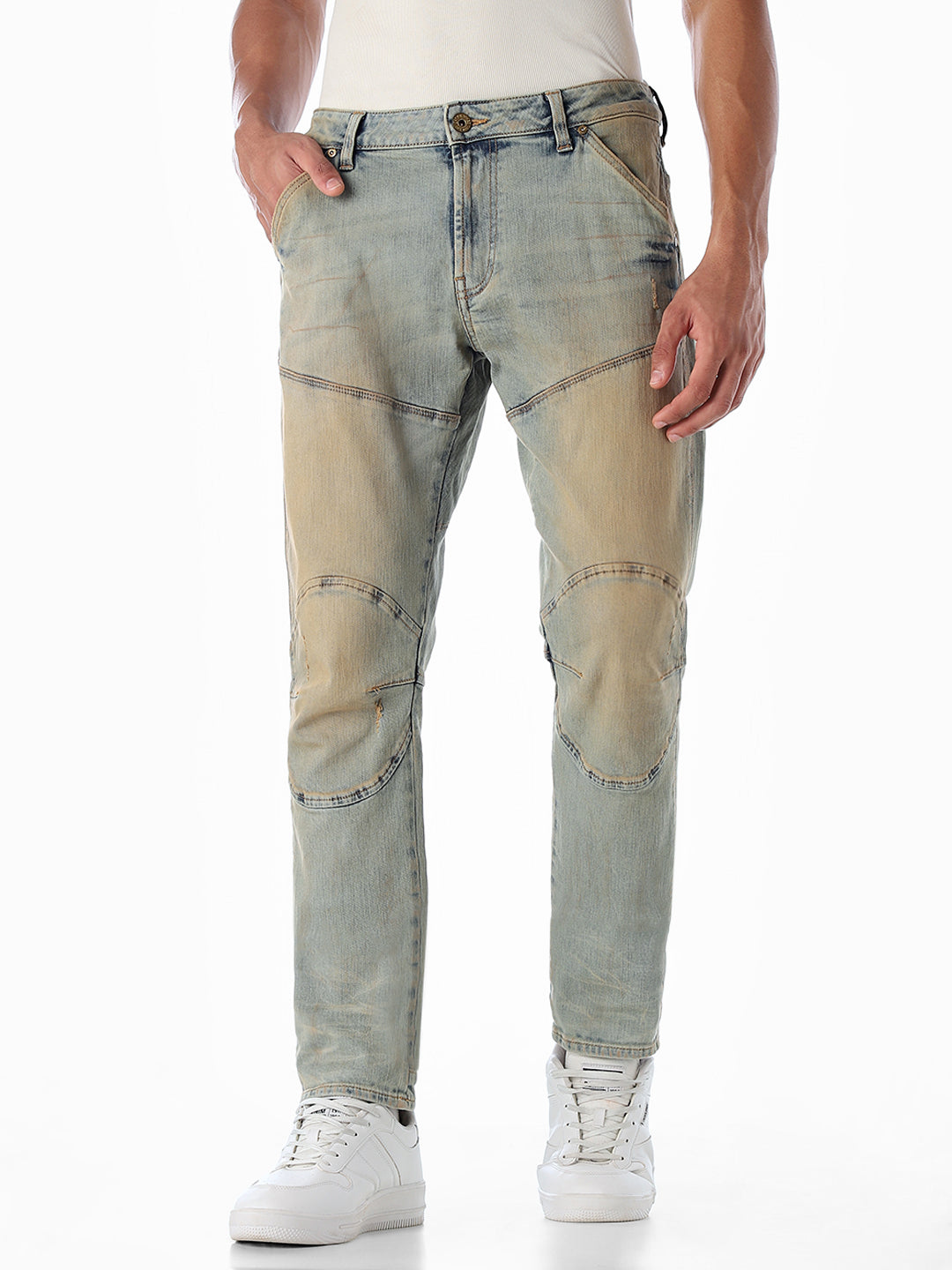 Cut & Sew Lion Anti Fit Jeans