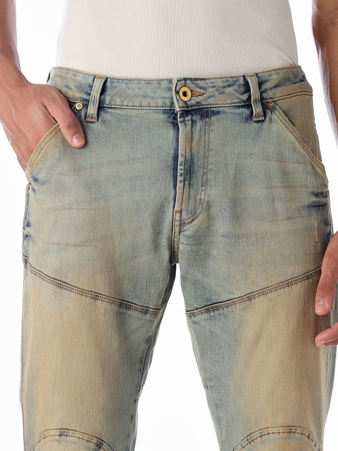 Cut & Sew Lion Anti Fit Jeans