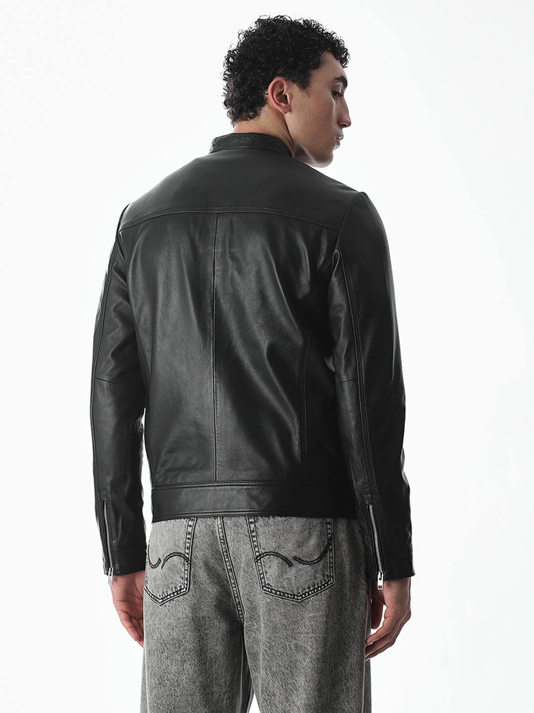 Black Tigor Leather Jacket