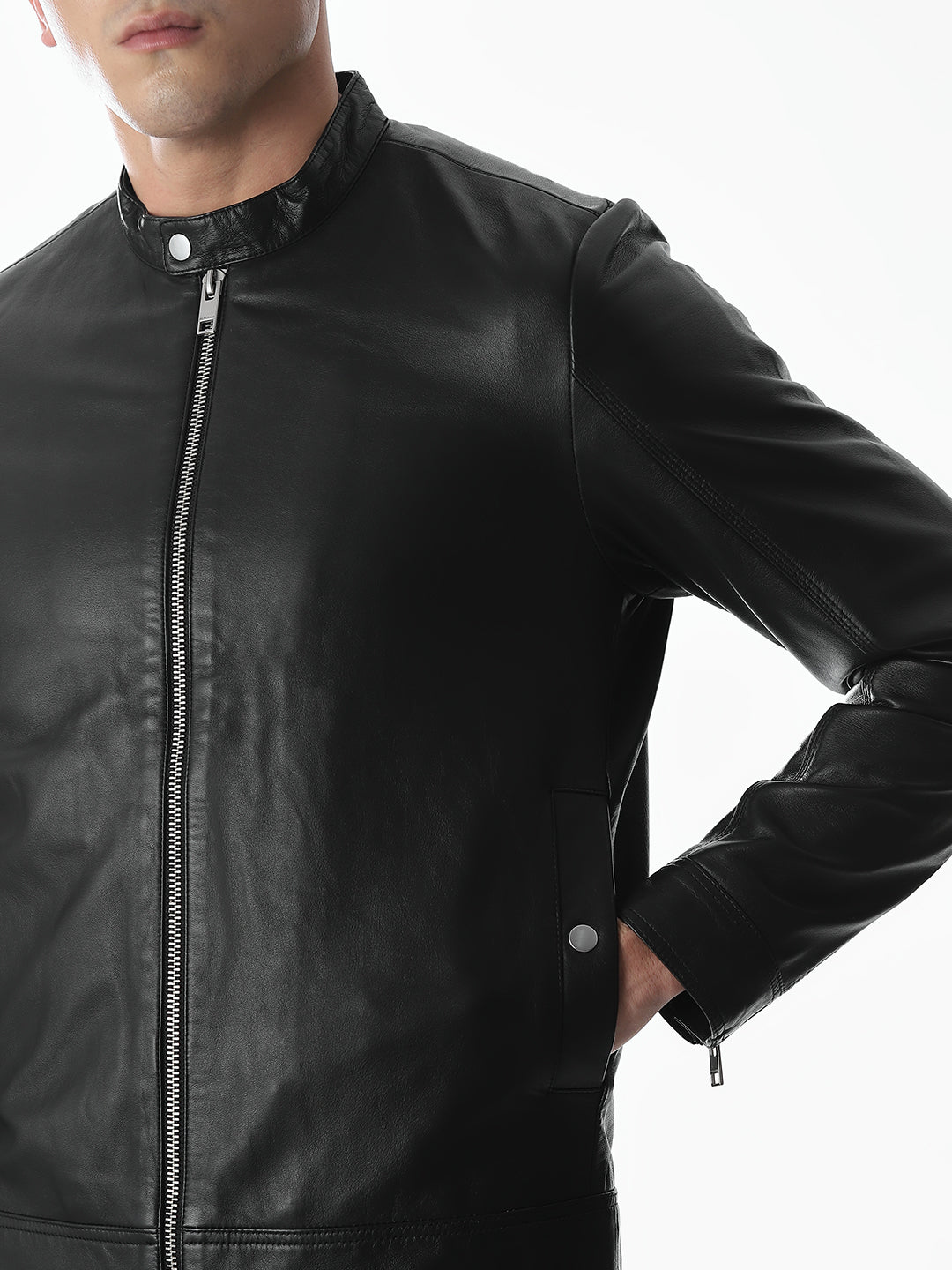 Black Tigor Leather Jacket