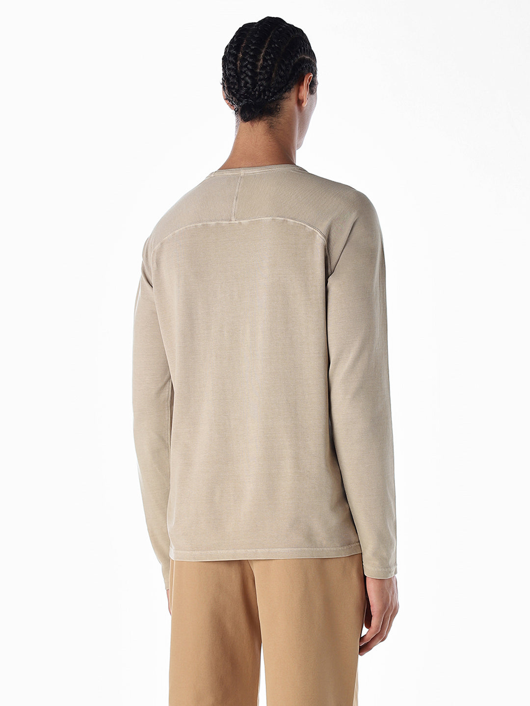 Chest Pocket Full Sleeves T-shirt - Brown