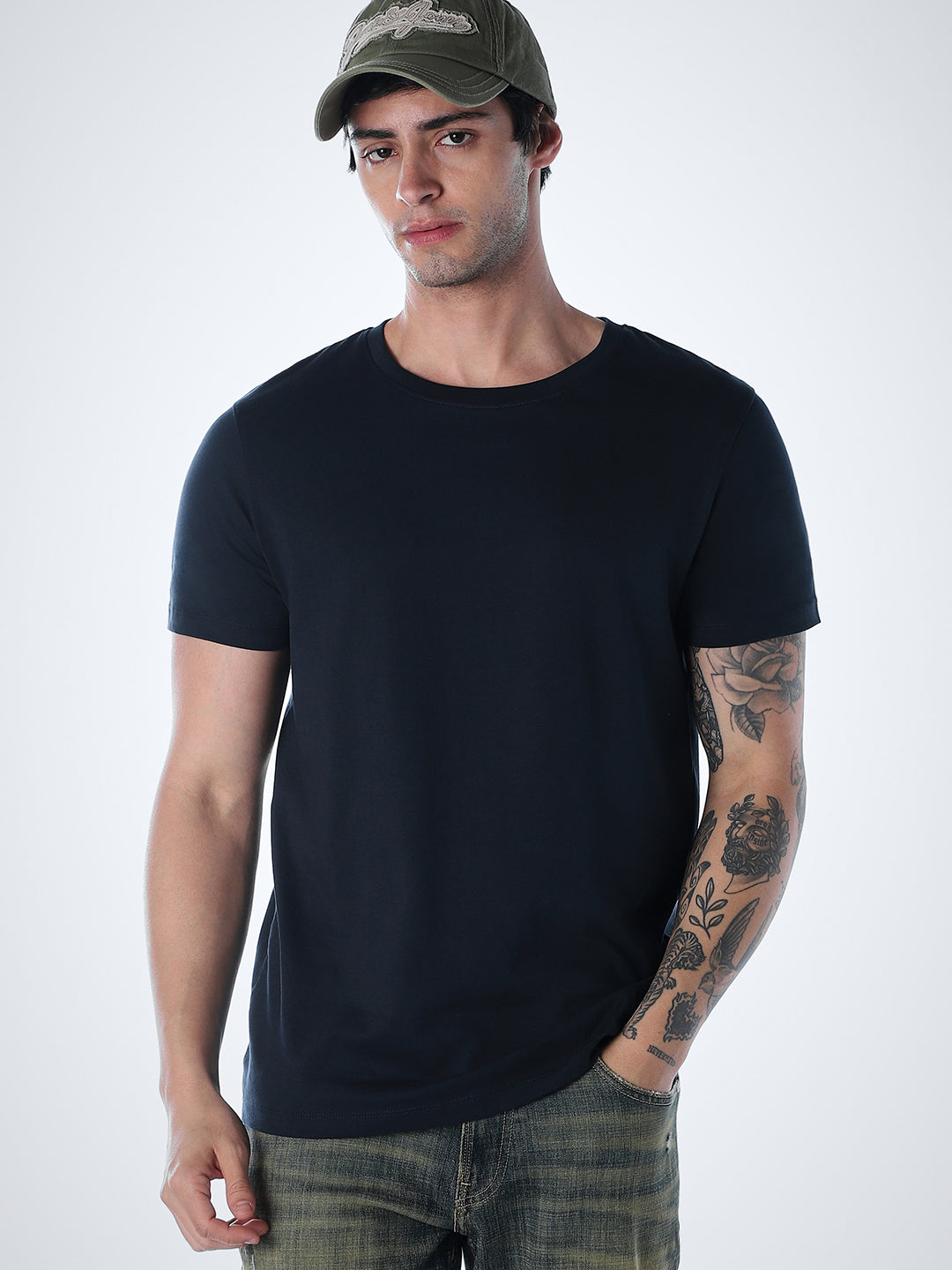Cotton Crew Neck T-shirt - S