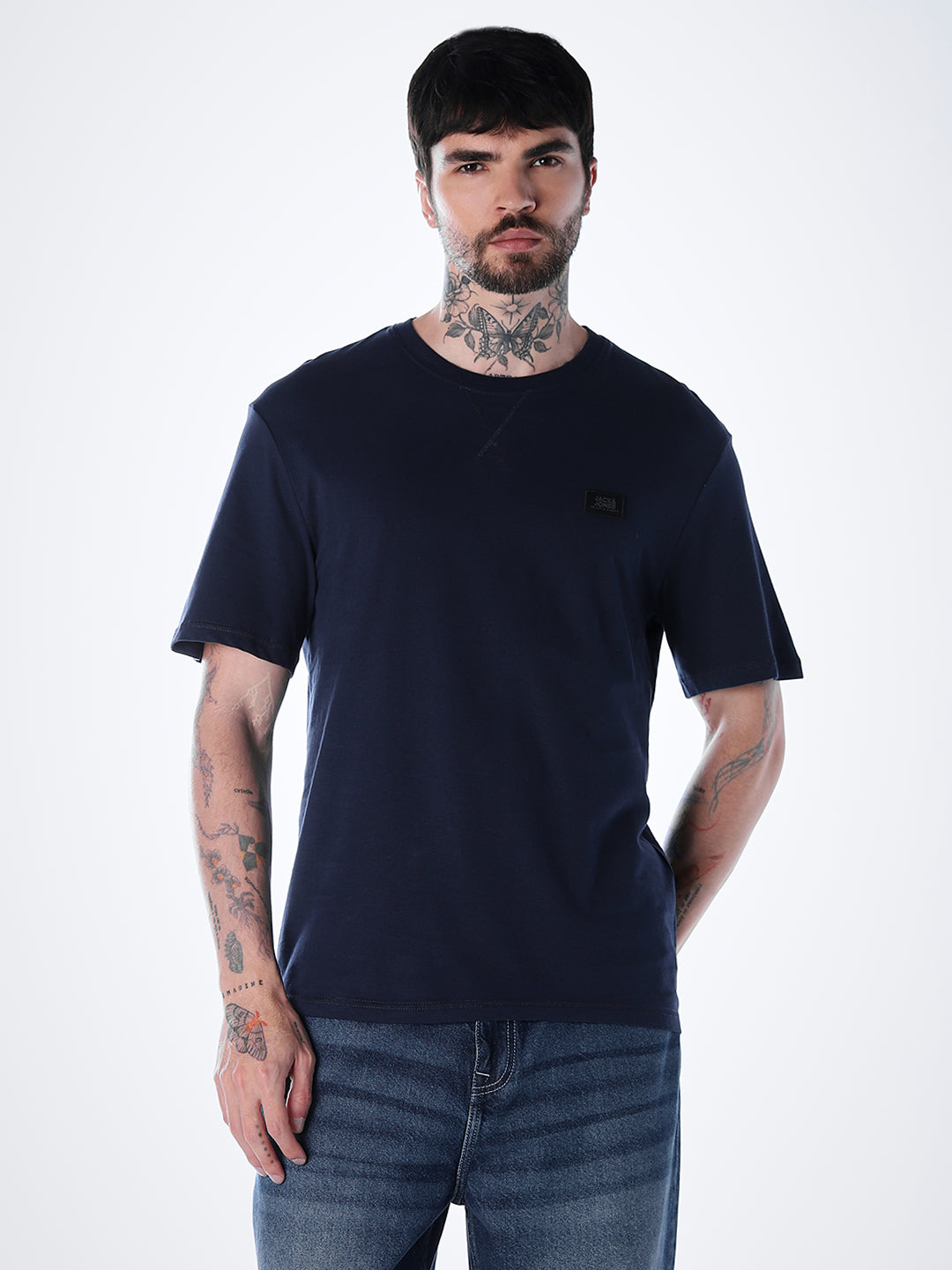 Classic Twill Crew Neck T-shirt - Navy
