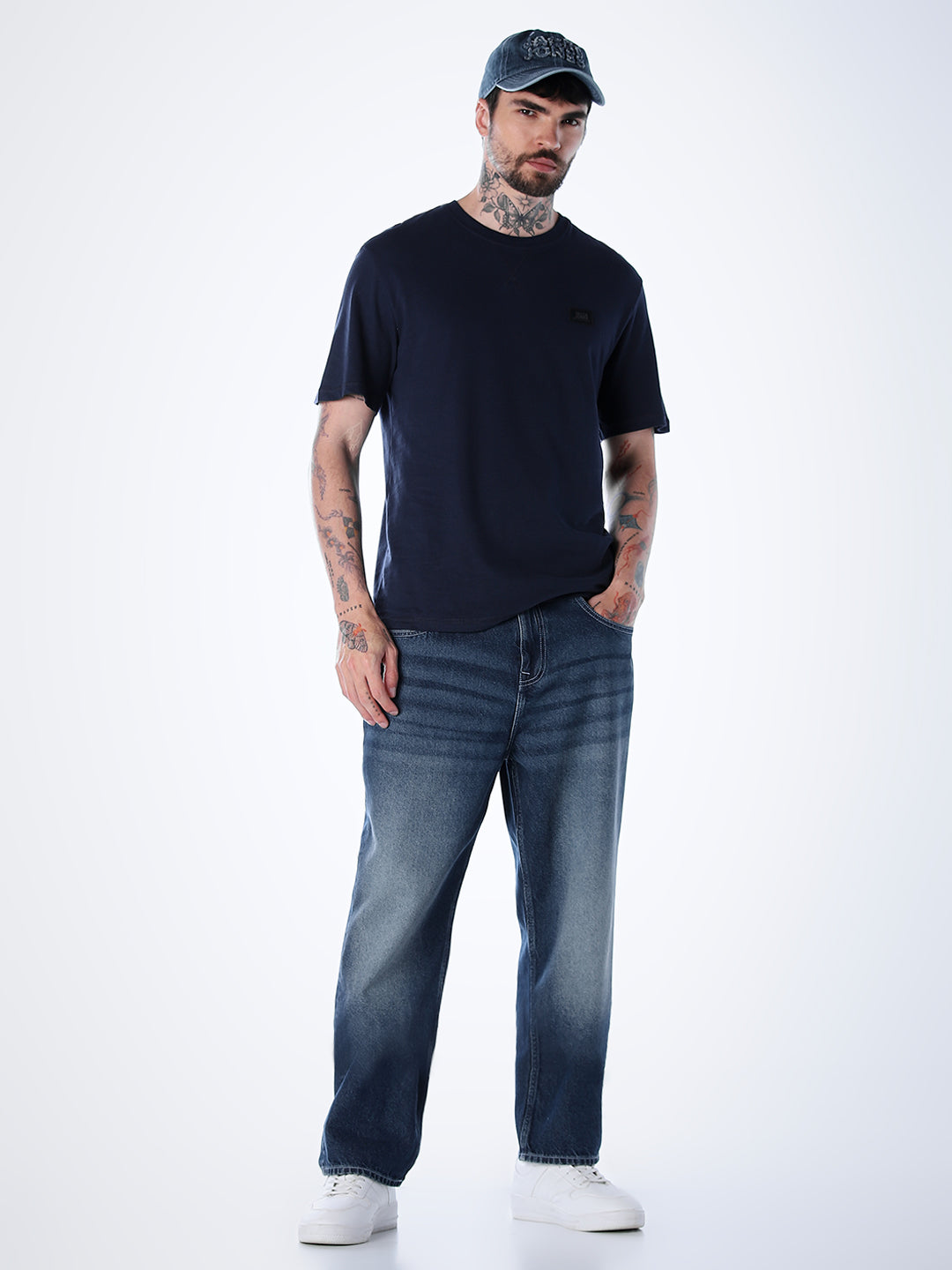 Classic Twill Crew Neck T-shirt - Navy