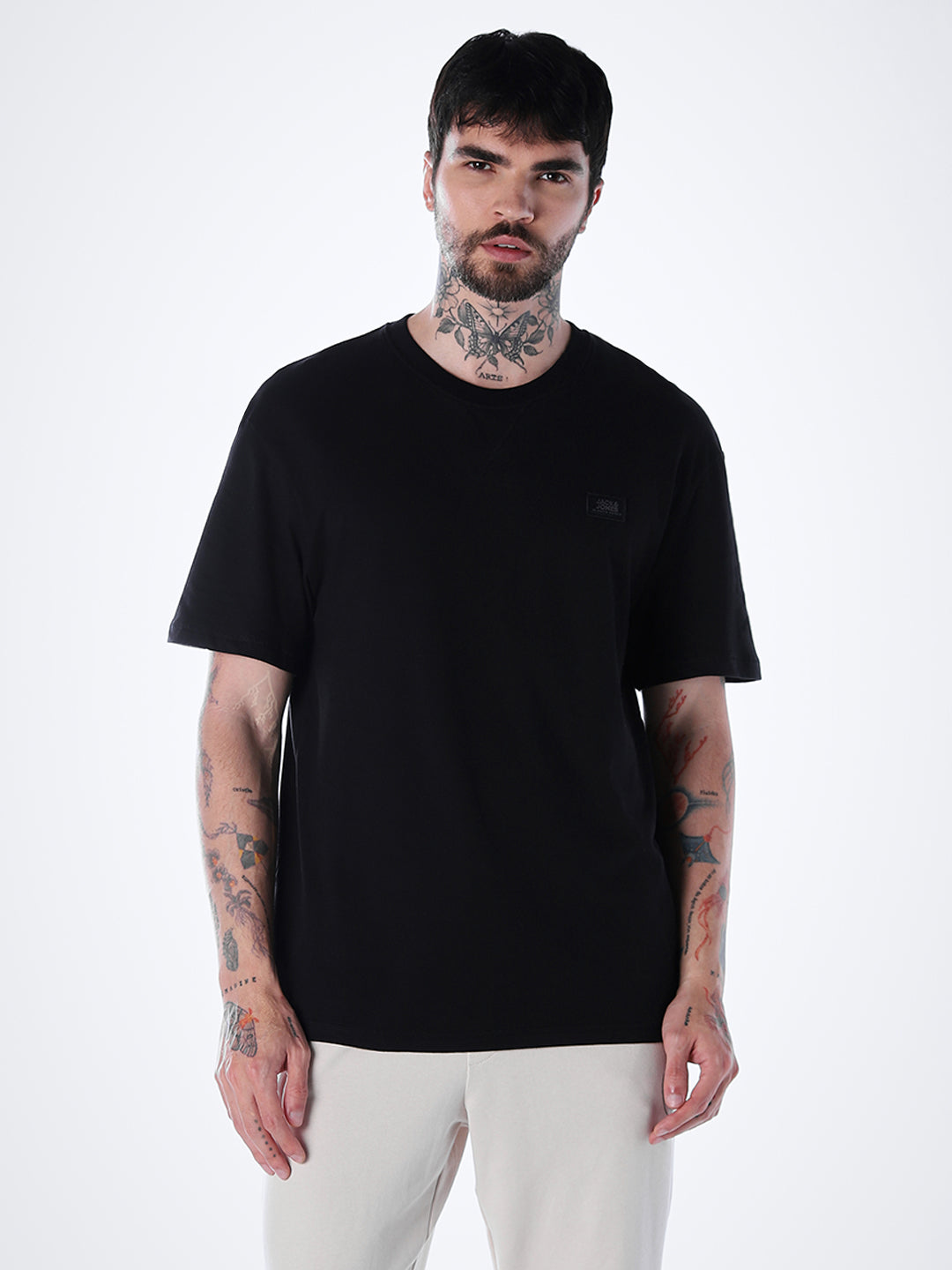 Classic Twill Crew Neck T-shirt - Black