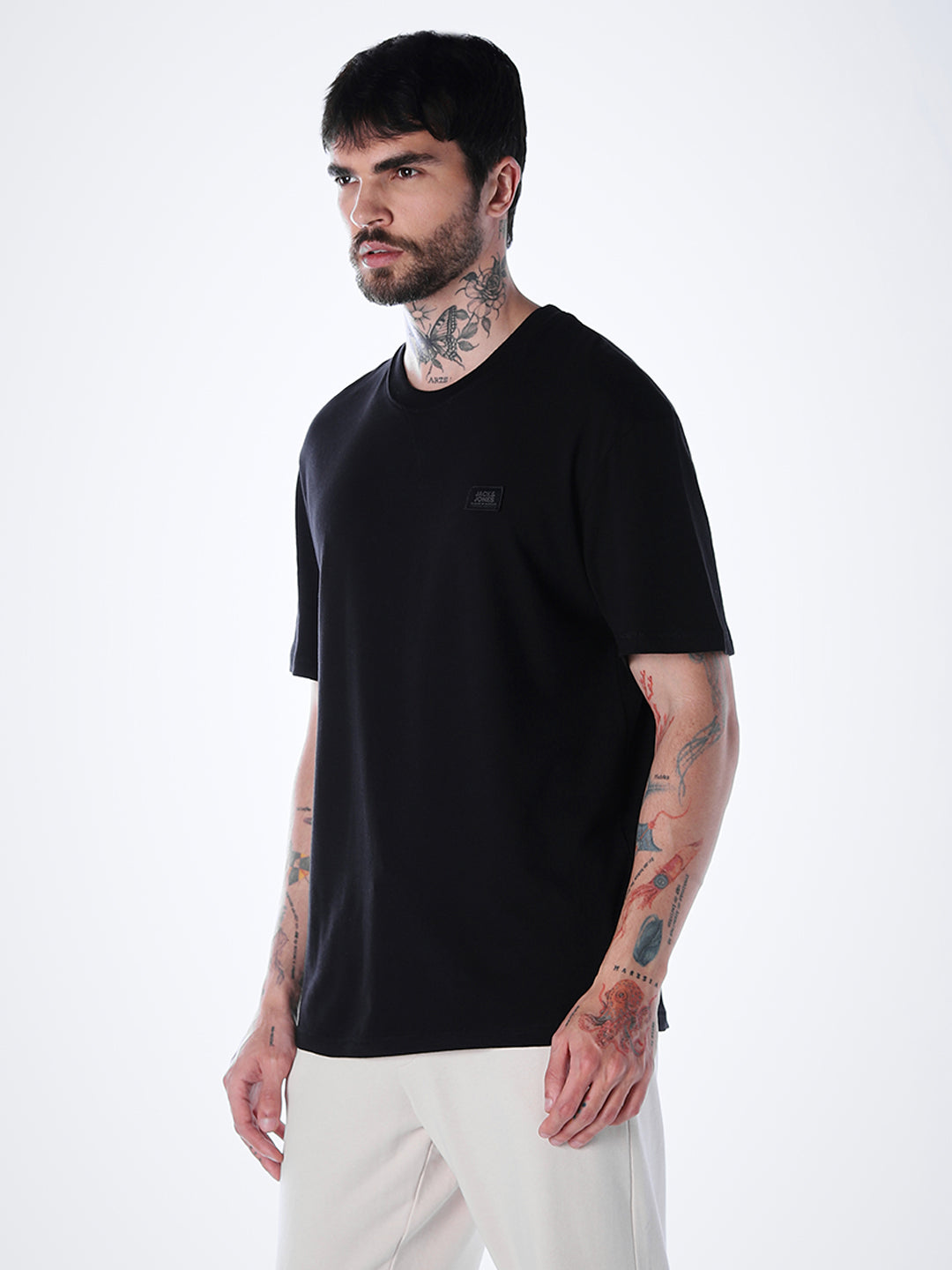 Classic Twill Crew Neck T-shirt - Black