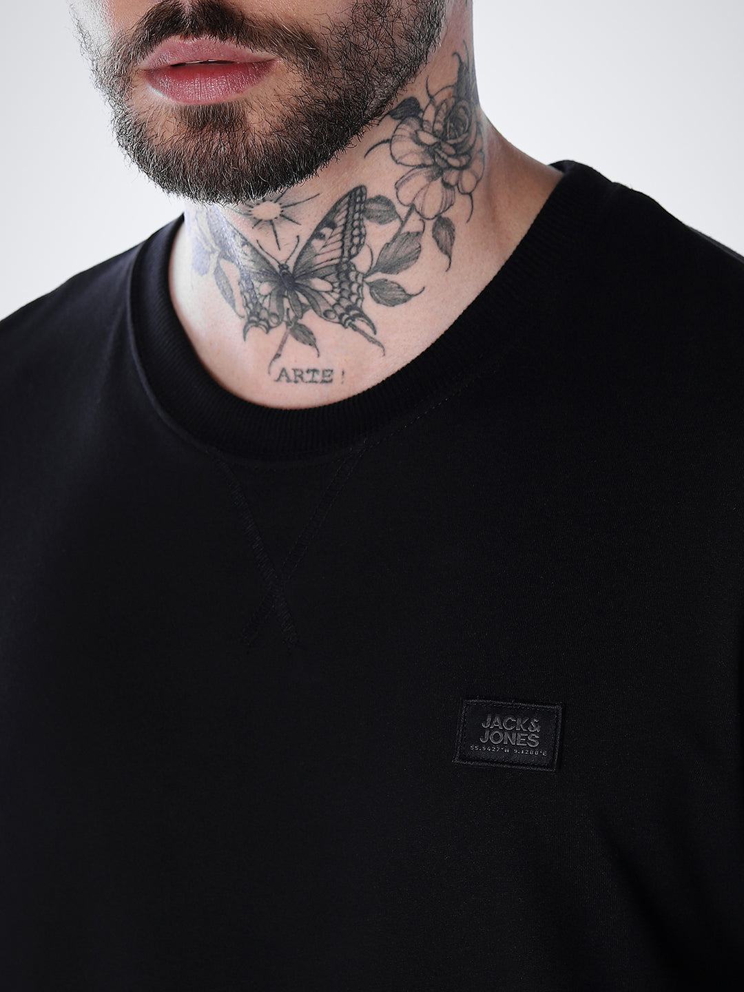 Classic Twill Crew Neck T-shirt - Black
