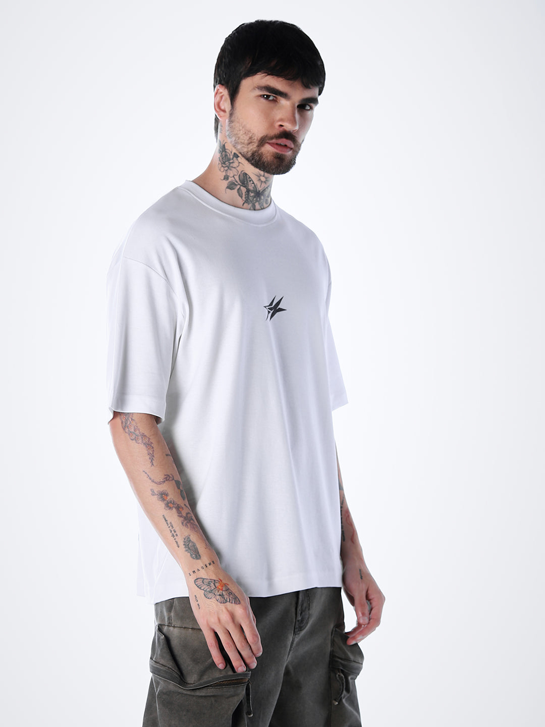 Graphic Print Cotton T-shirt - White