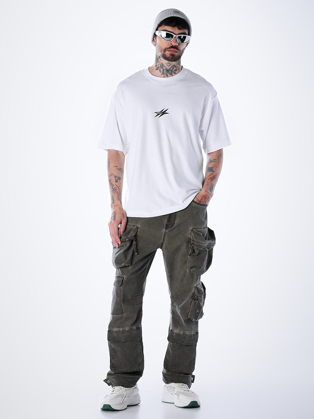 Graphic Print Cotton T-shirt - White