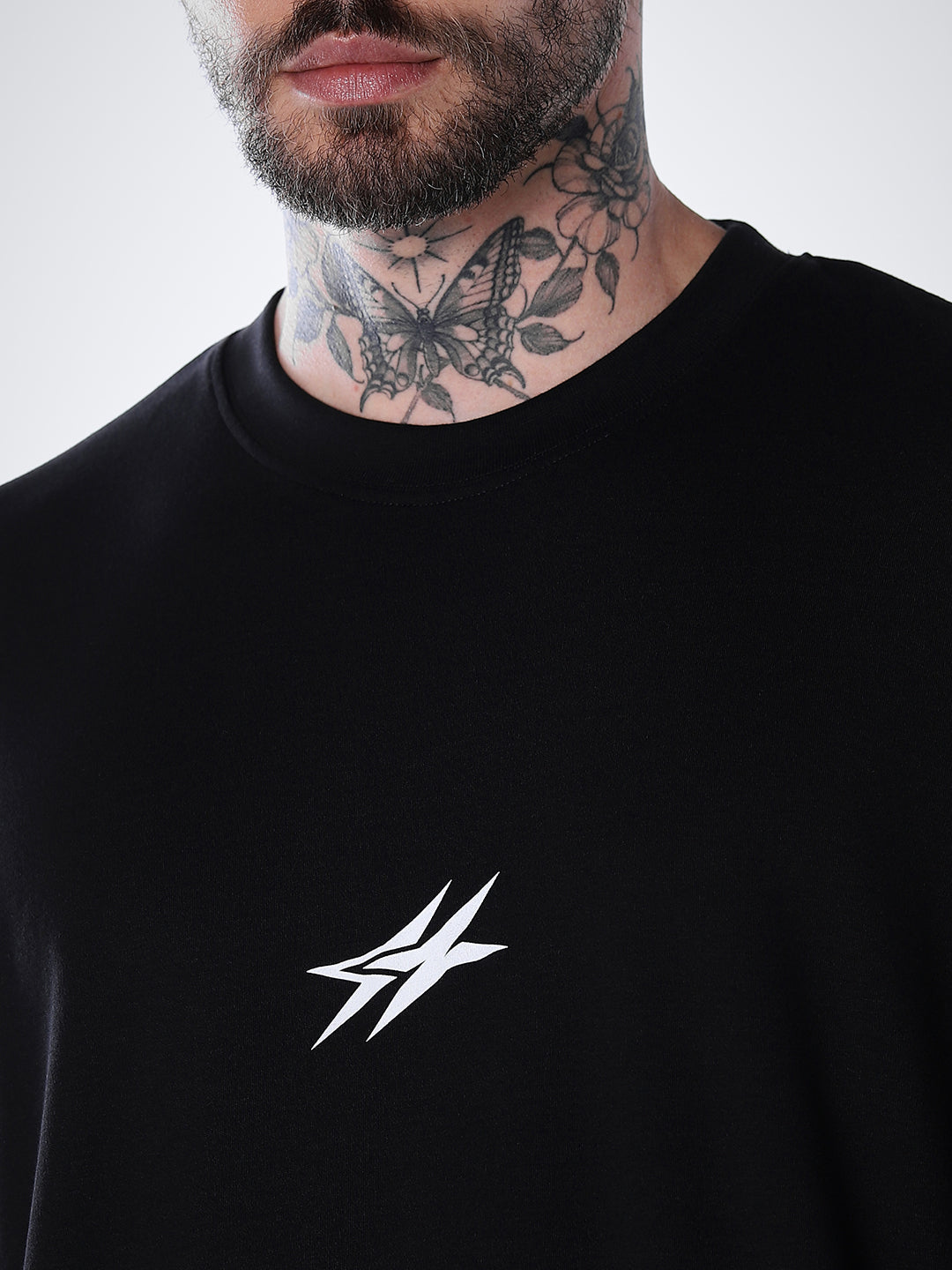 Graphic Print Cotton T-shirt - Black