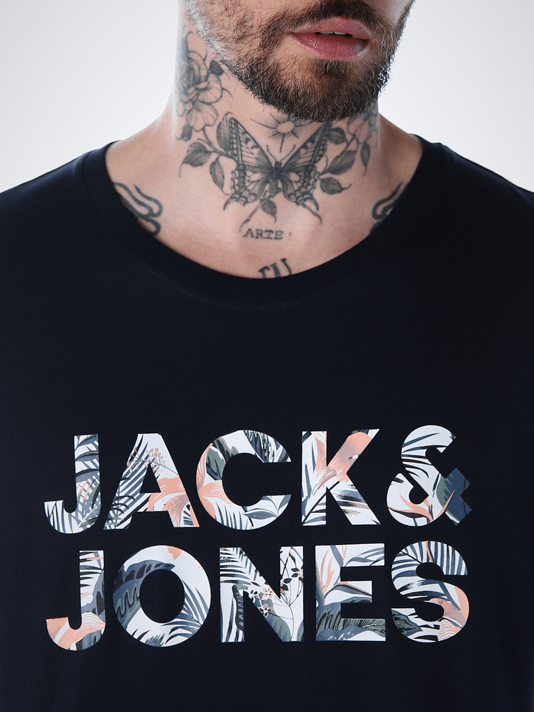 Tropical Logo Print T-shirt - Blue