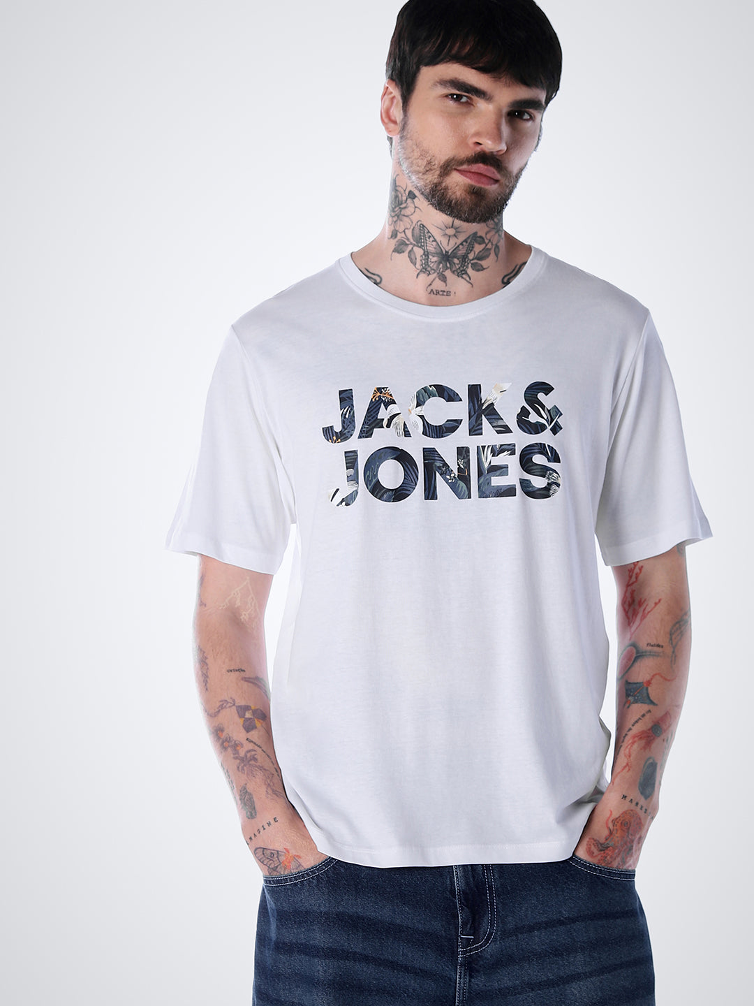Tropical Logo Print T-shirt - White - S