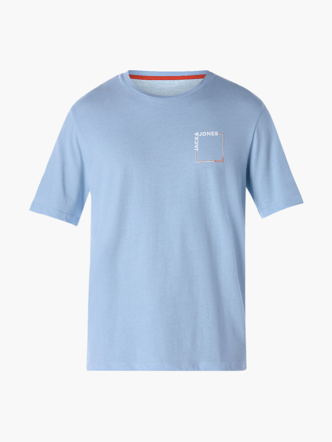 Logo print Cotton Crew Neck T-shirt - Light Blue