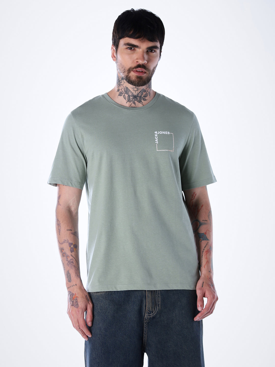 Logo print Cotton Crew Neck T-shirt - Green