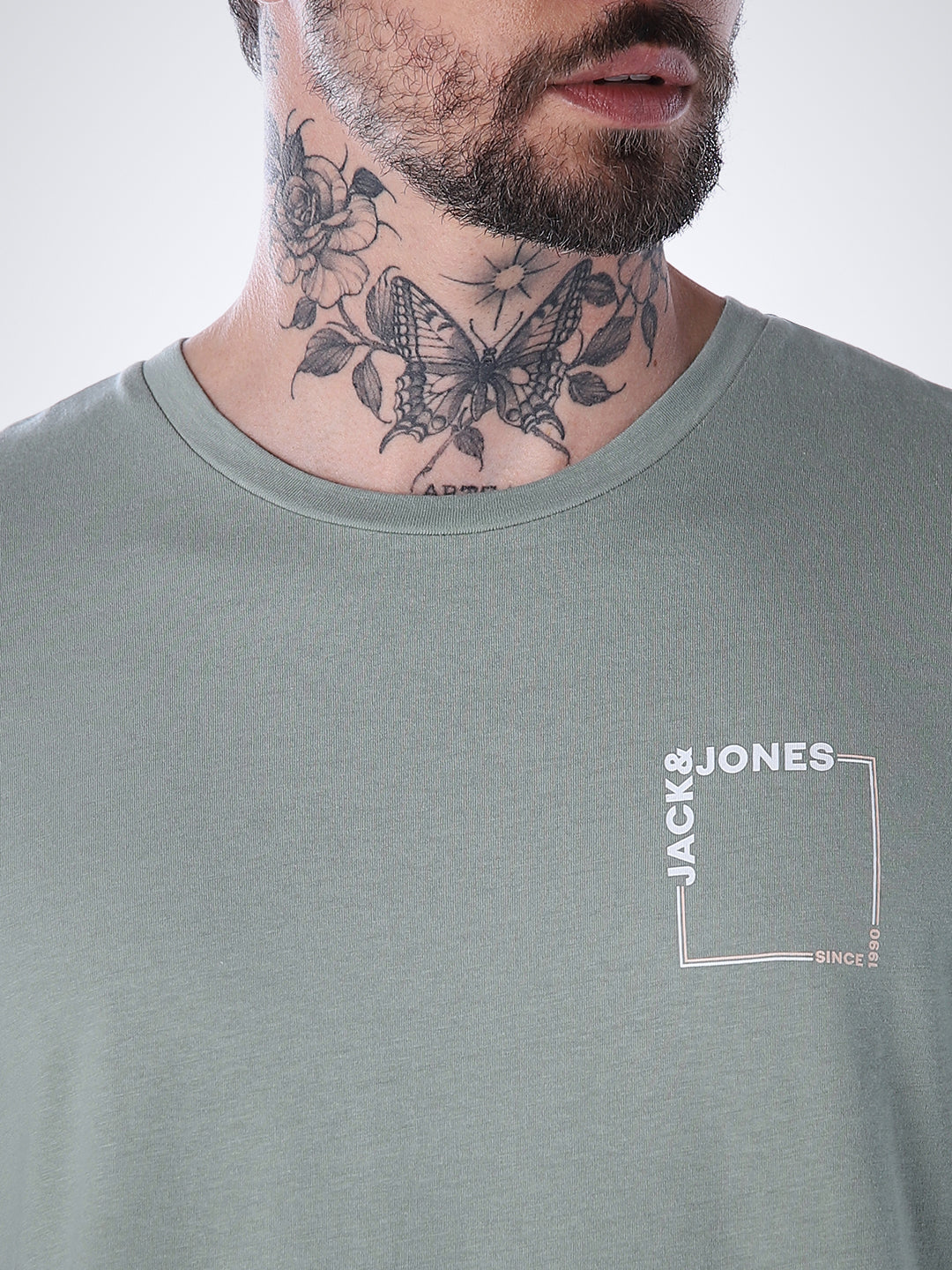 Logo print Cotton Crew Neck T-shirt - Green