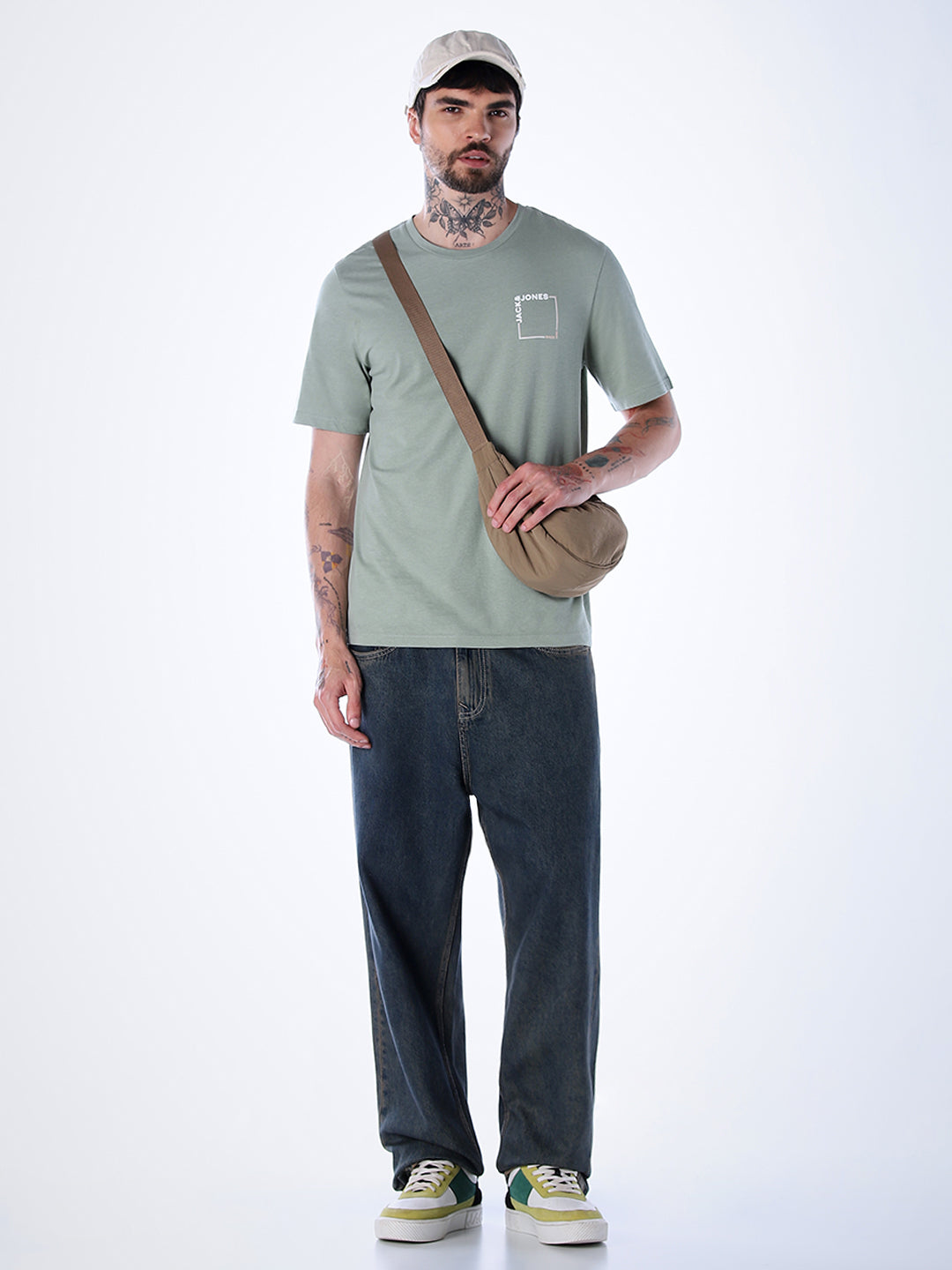 Logo print Cotton Crew Neck T-shirt - Green