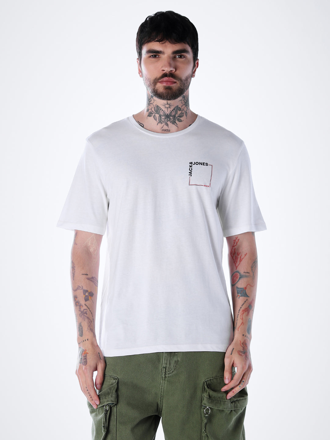 Logo print Cotton Crew Neck T-shirt - White