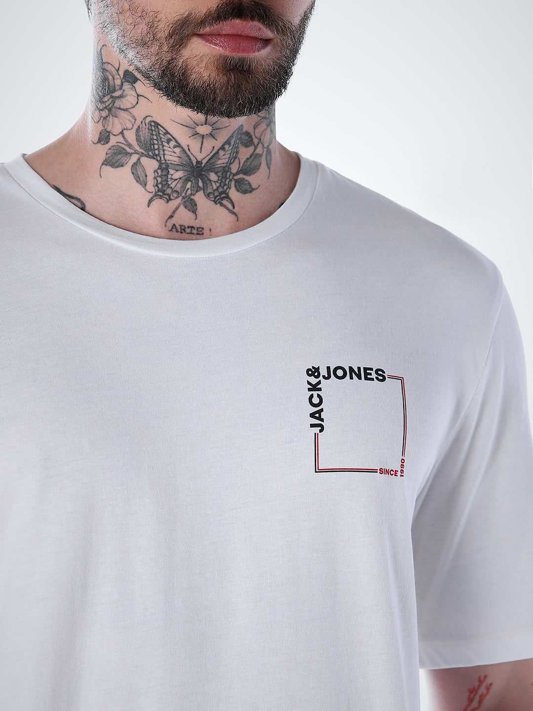 Logo print Cotton Crew Neck T-shirt - White
