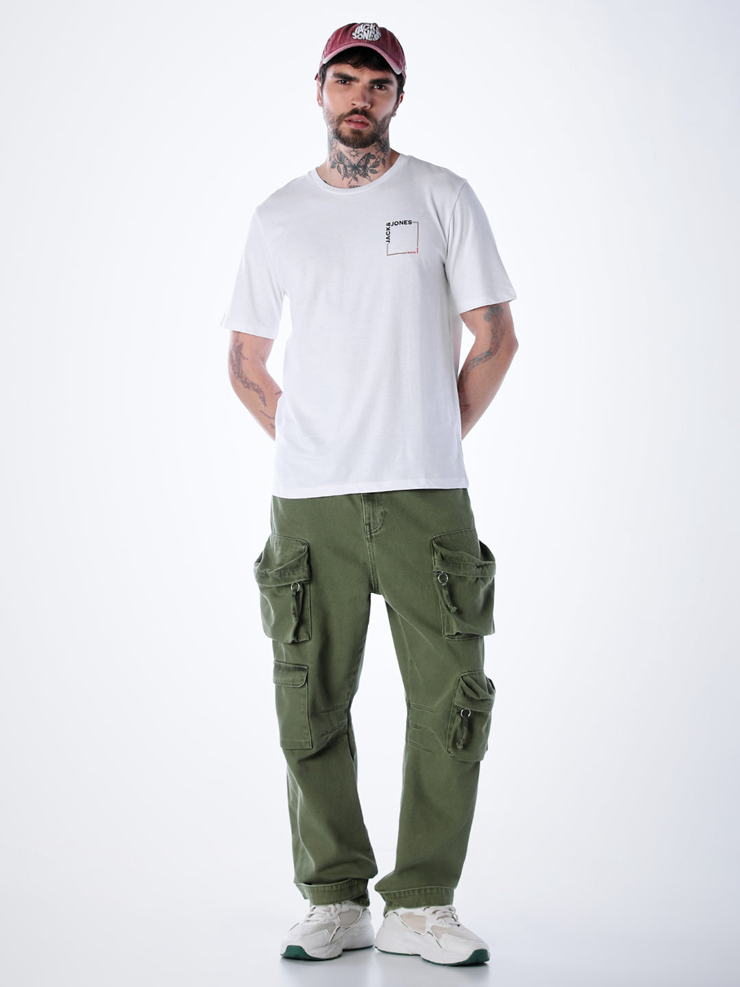 Logo print Cotton Crew Neck T-shirt - White