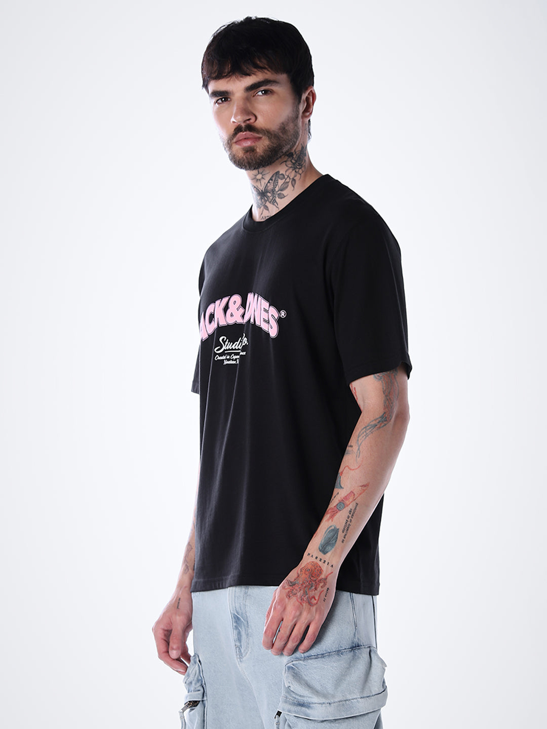 Large Logo Crew Neck T-shirt - Black