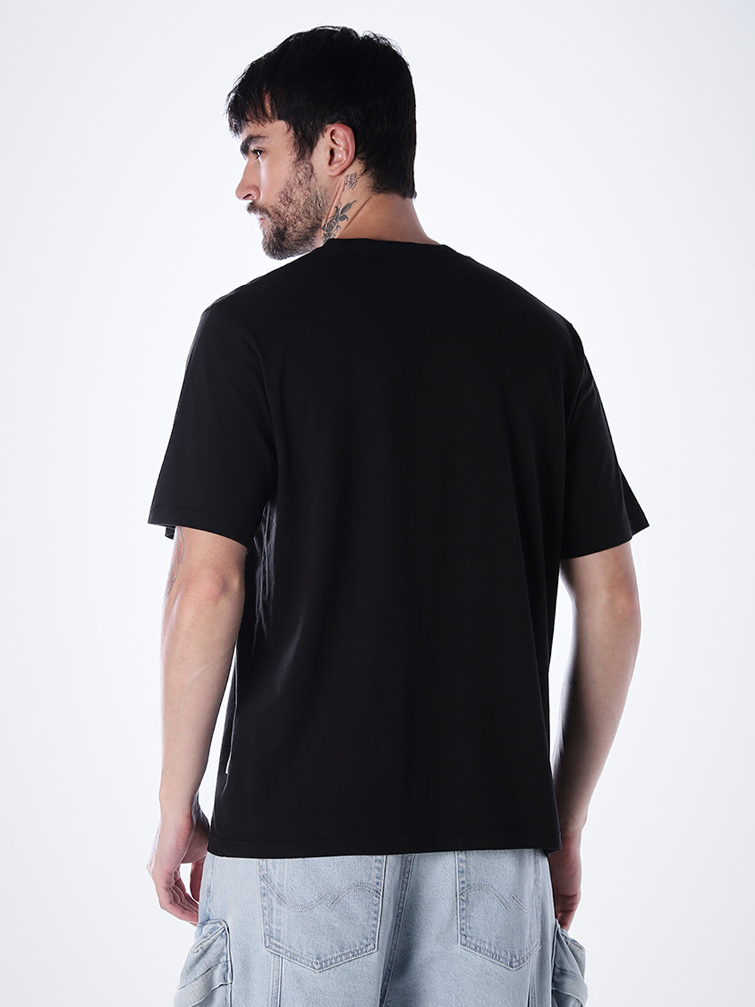 Large Logo Crew Neck T-shirt - Black