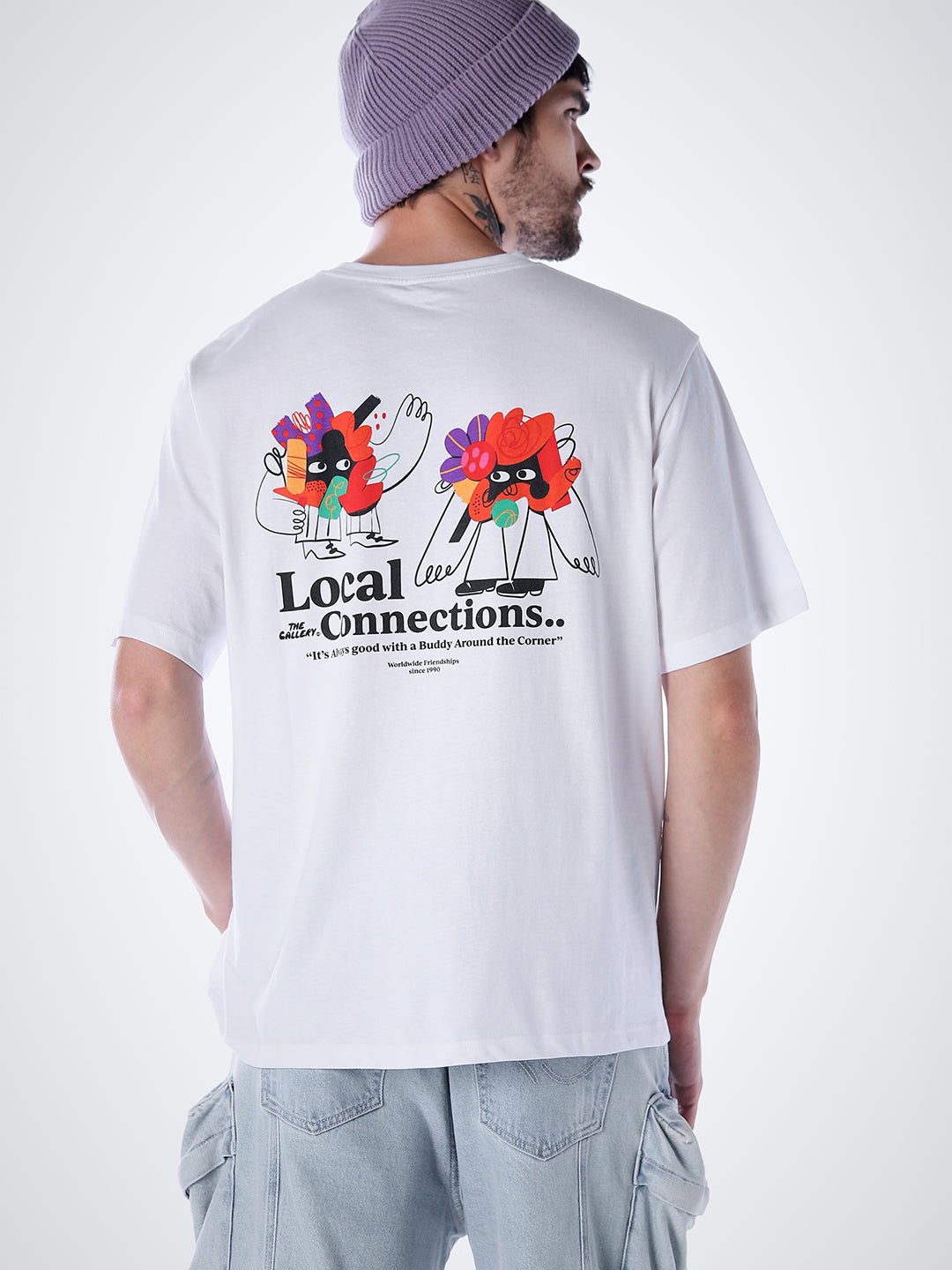 Printed Cotton T-shirt - White