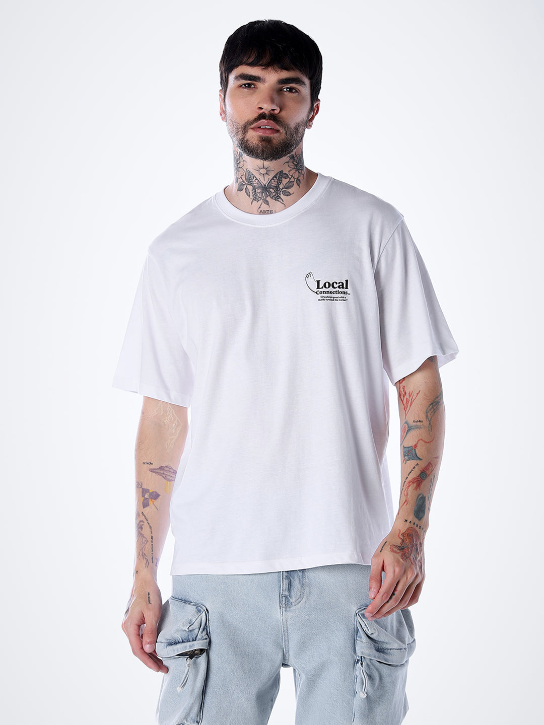 Printed Cotton T-shirt - White