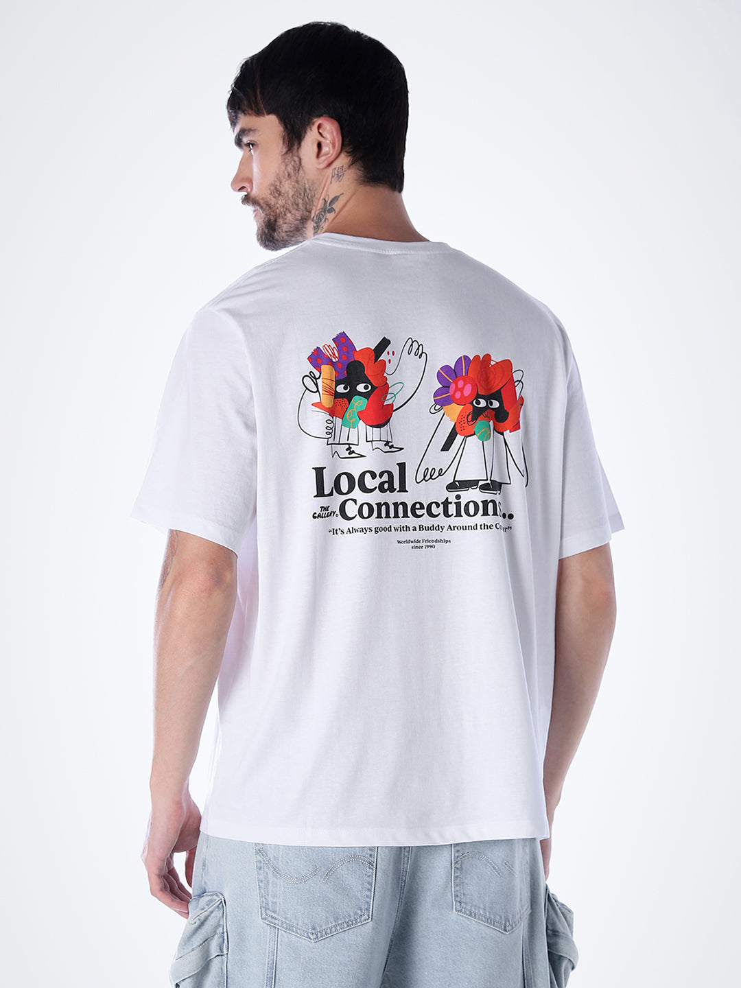 Printed Cotton T-shirt - White