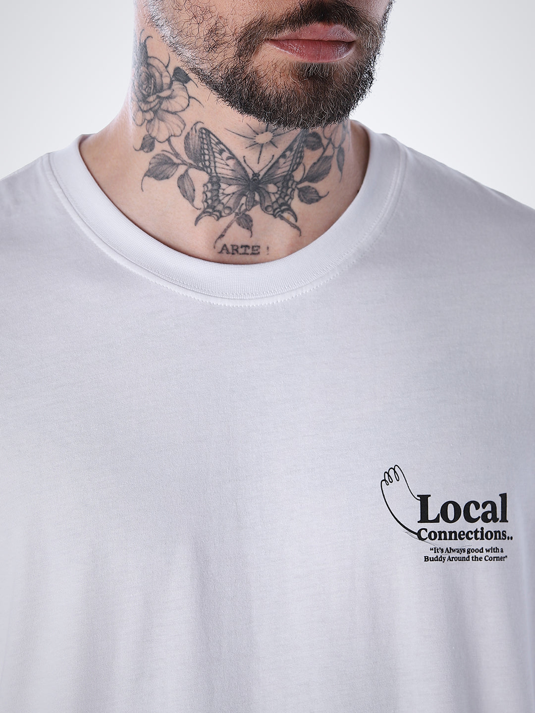 Printed Cotton T-shirt - White