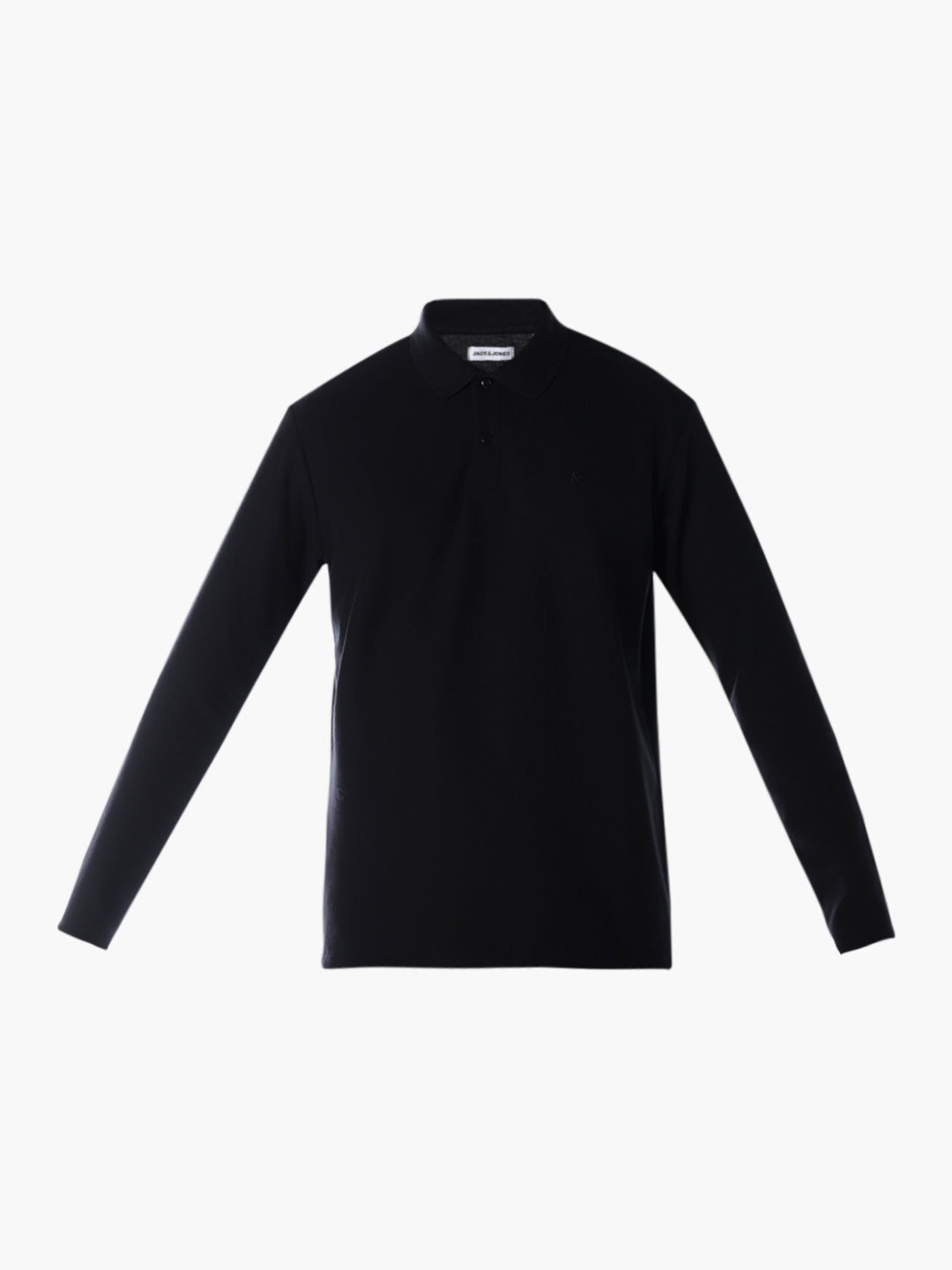 Regular Fit Full Sleeves Polo - Black
