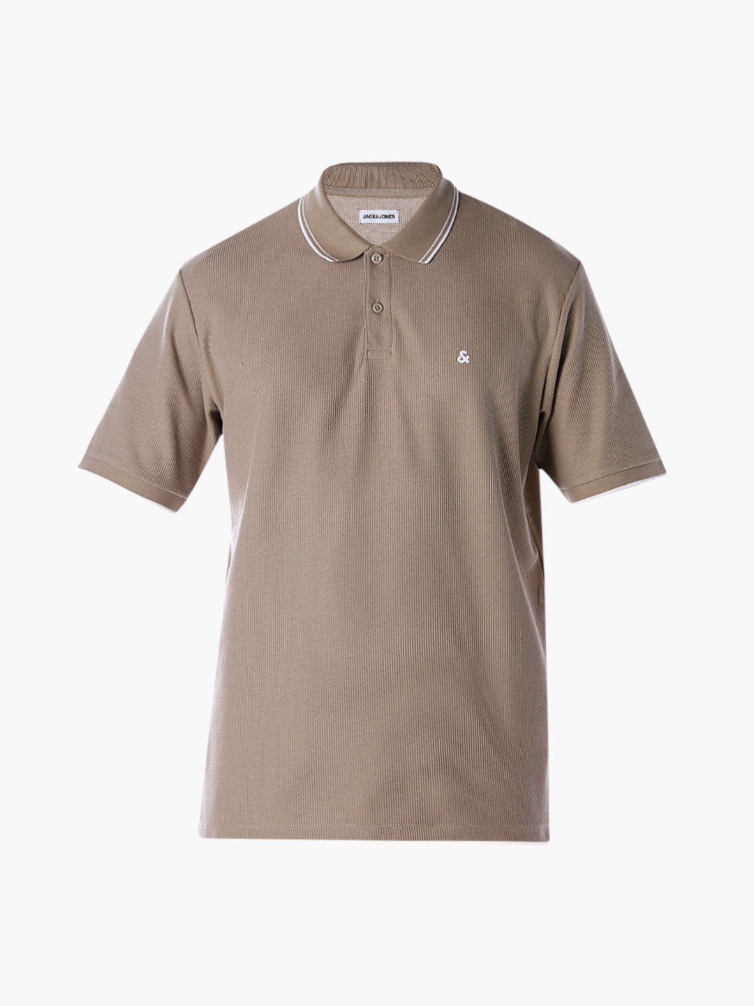 Contrast Tipping Polo - Brown